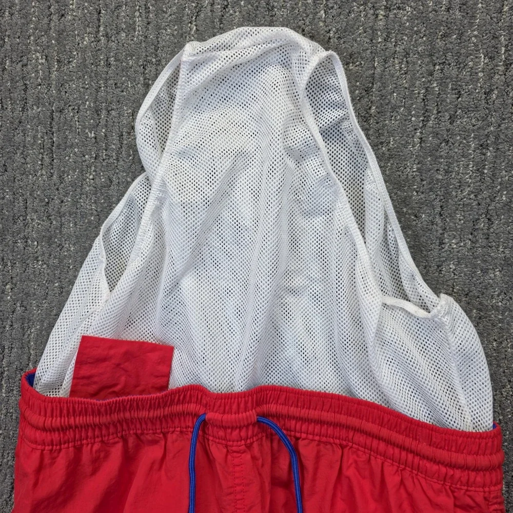 Vintage Polo Ralph Lauren Swim Trunks Men Large Red Nylon Pony Volley Shorts 90s